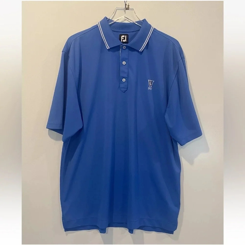 Footjoy Blue Performance Golf‎ Polo Shirt Mens Size XL